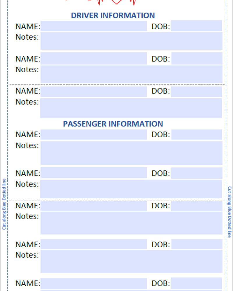 Emergency Info Fillable